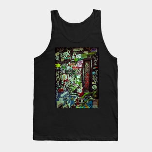 Green Sticker Art Graffiti Tag NYC Tank Top